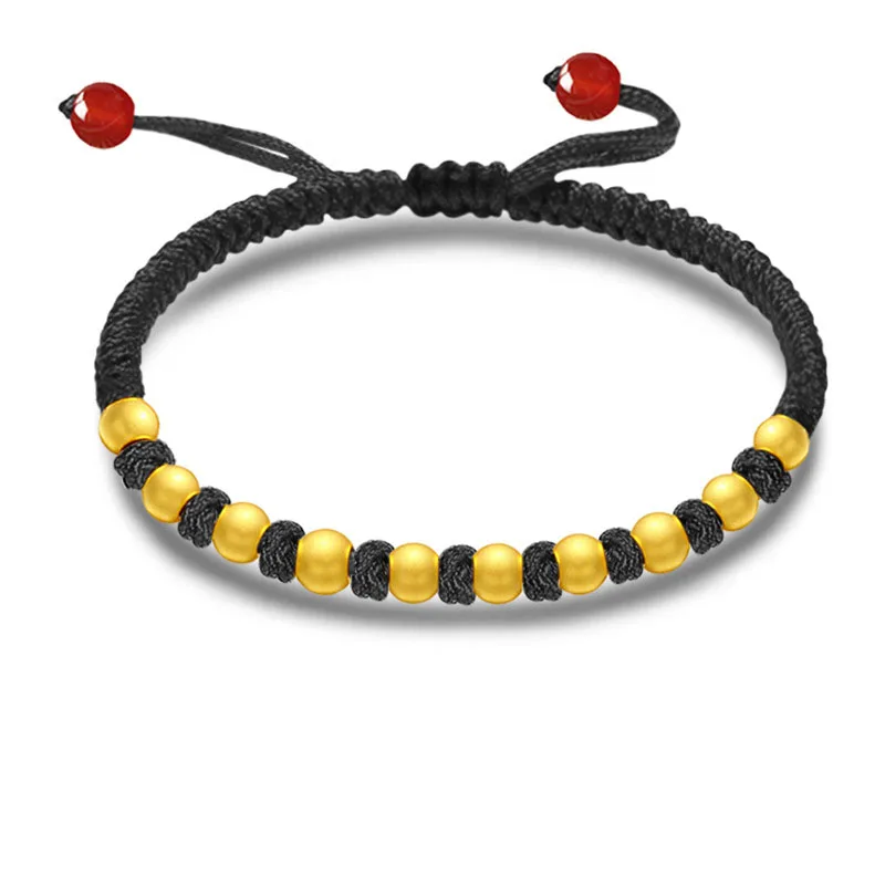 1 шт. браслет из чистого 999 пробы желтого золота 24 карата для женщин 4 мм матовый