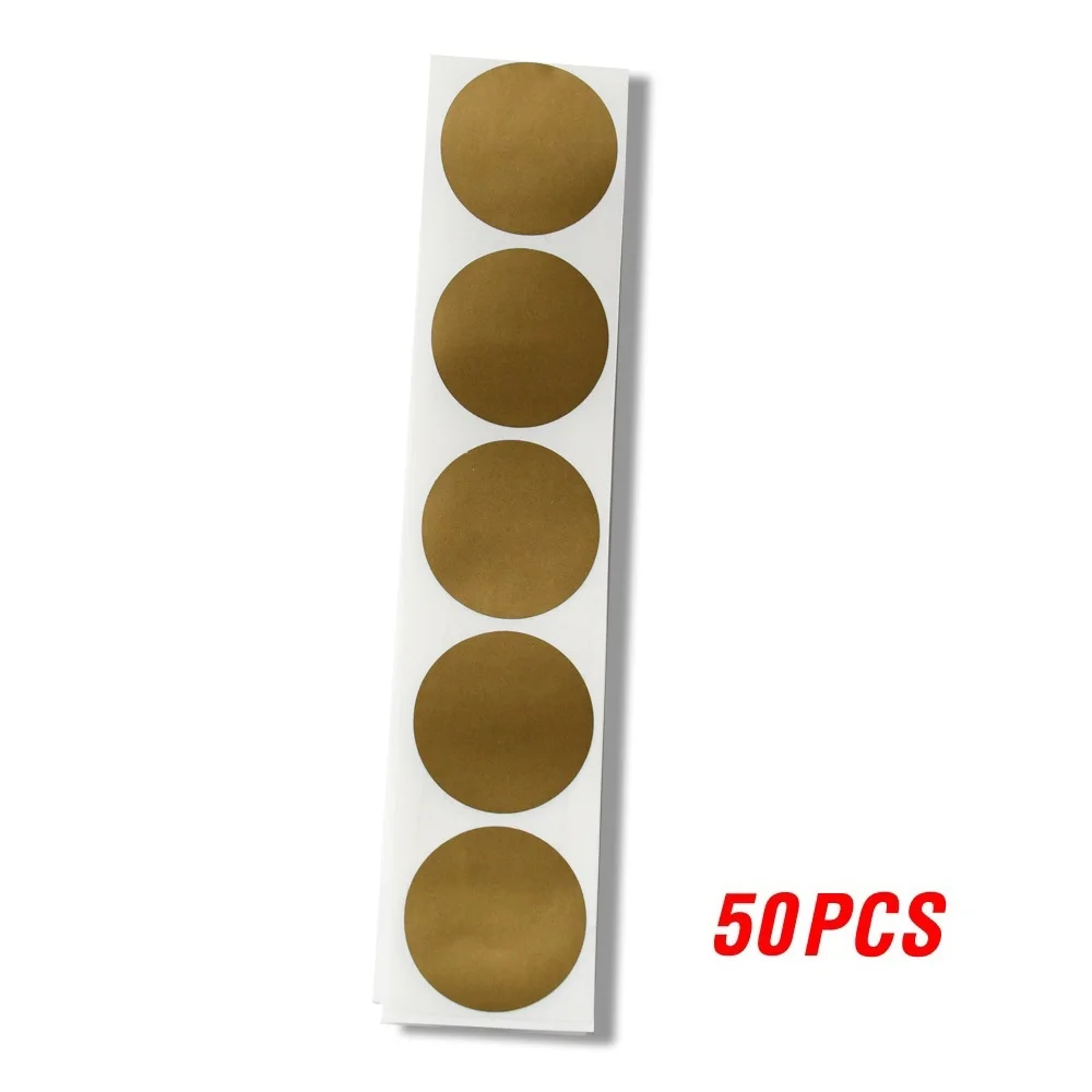 Золотые скретч-наклейки круглые 300 шт