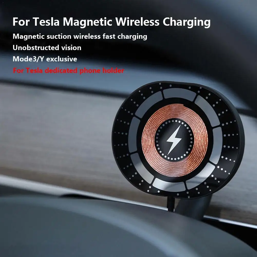 

Магнитное беспроводное автомобильное зарядное устройство, крепление, адсорбируемый держатель смартфона для Tesla Model 3 Y 2023, автомобильный держатель для телефона, аксессуары U2K4