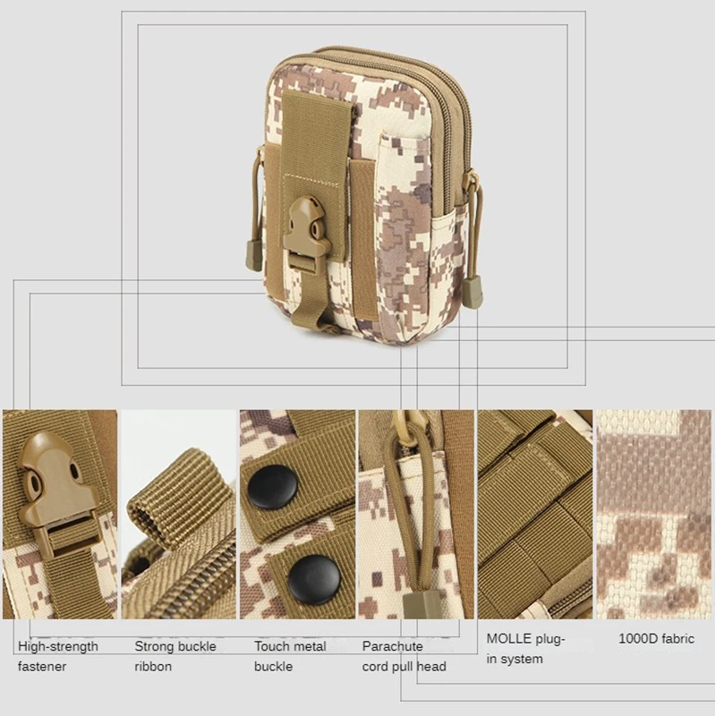 Hot sell Tactical Molle Pouch Belt Waist Outdoor/camping hiking Fanny Pack Bag Pocket Men's chest Bag waist bag For Phone