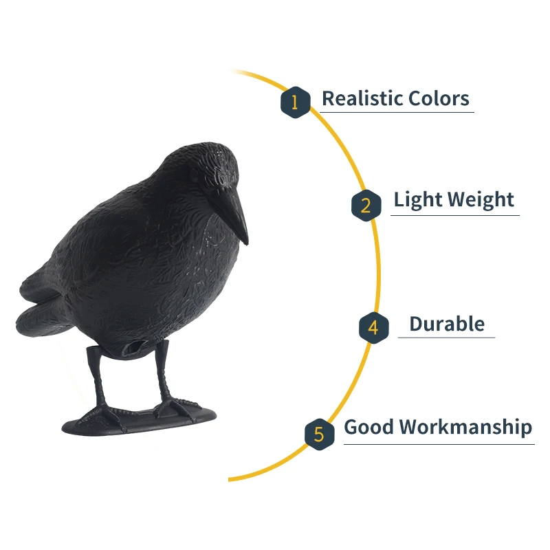 Черный ворона Охотничья приманка птица 3D мишень лук и стрела сдерживание пугала