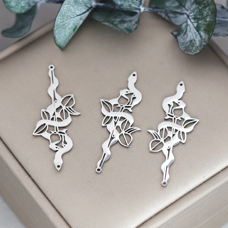 3pcs нержавеющая сталь змея чары подвеска для ювелирных изделий DIY делая браслеты