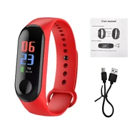 ip67 waterproof m3 smart watch bluetooth compatible sport bracelet wristband blood pressure heart rate monitor wrist band