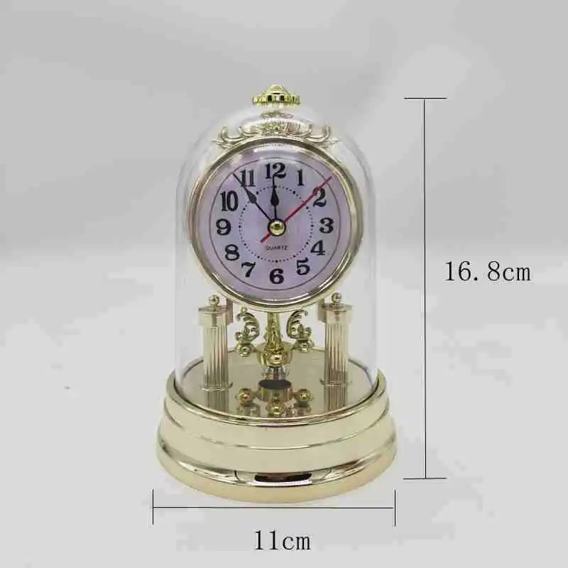 

European Style Mute Clock Retro Alarm Clocks Stopwatch Table Clock for Living Room Office Desktop Decoration Clock Watch Gifts