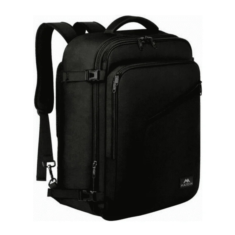 

Men's Extra-Large 39L Water Resistant Carry-on Travel Laptop Backpack 19.5" Black Bag - Durable & Reliable for Business Travelle