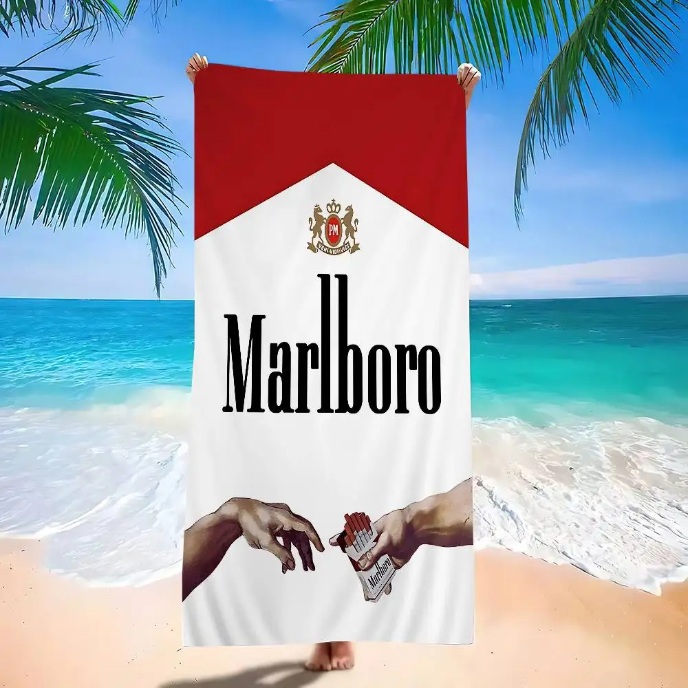 Фото Пляжное полотенце-плед из микрофибры Retro M-MarlboroS-S: быстросохнущее, с принтом, супервпитывающее, увеличенного размера №5