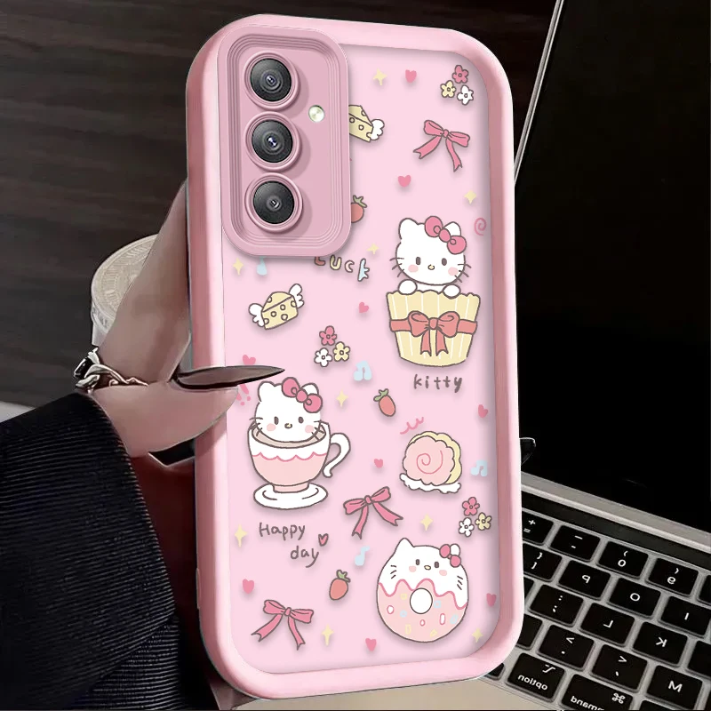 Sanrio Hello Kitty Торт мягкий чехол для телефона Samsung Galaxy A55 5G A35 A25 A15 A05 A05S A24 A13 A23 A12 A22 A32 A52