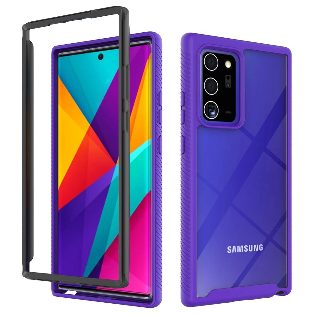 

For Samsung Note 20 Ultra Case Heavy Duty Shockproof Bumper Back Clear TPU Cover Phone Case for Note 10 Lite S9 S10 S20 S21 Plus