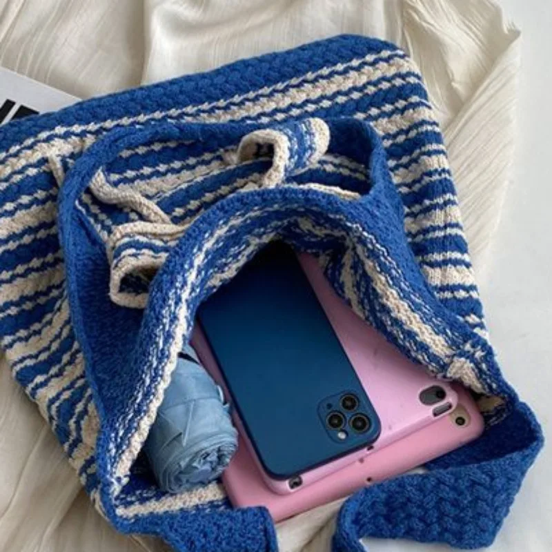 Женская модная трикотажная сумка в ленивом стиле с бантом весенне-летняя