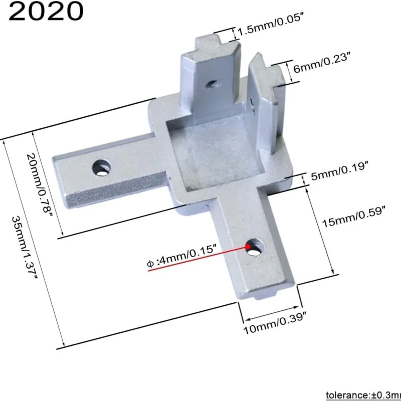 

Кронштейны Boeray для алюминиевого профиля 2020, черный, 4 шт