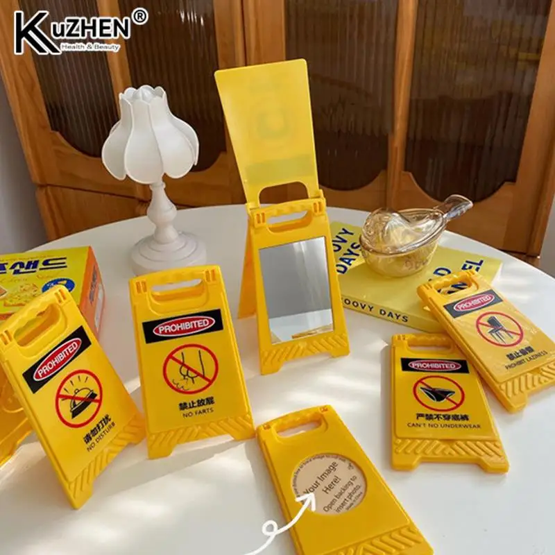 

Cute Funny Portable Portable Mirror Decorative Creative Mini Desktop Prompt Card Folding Makeup Mirror Decoration Student