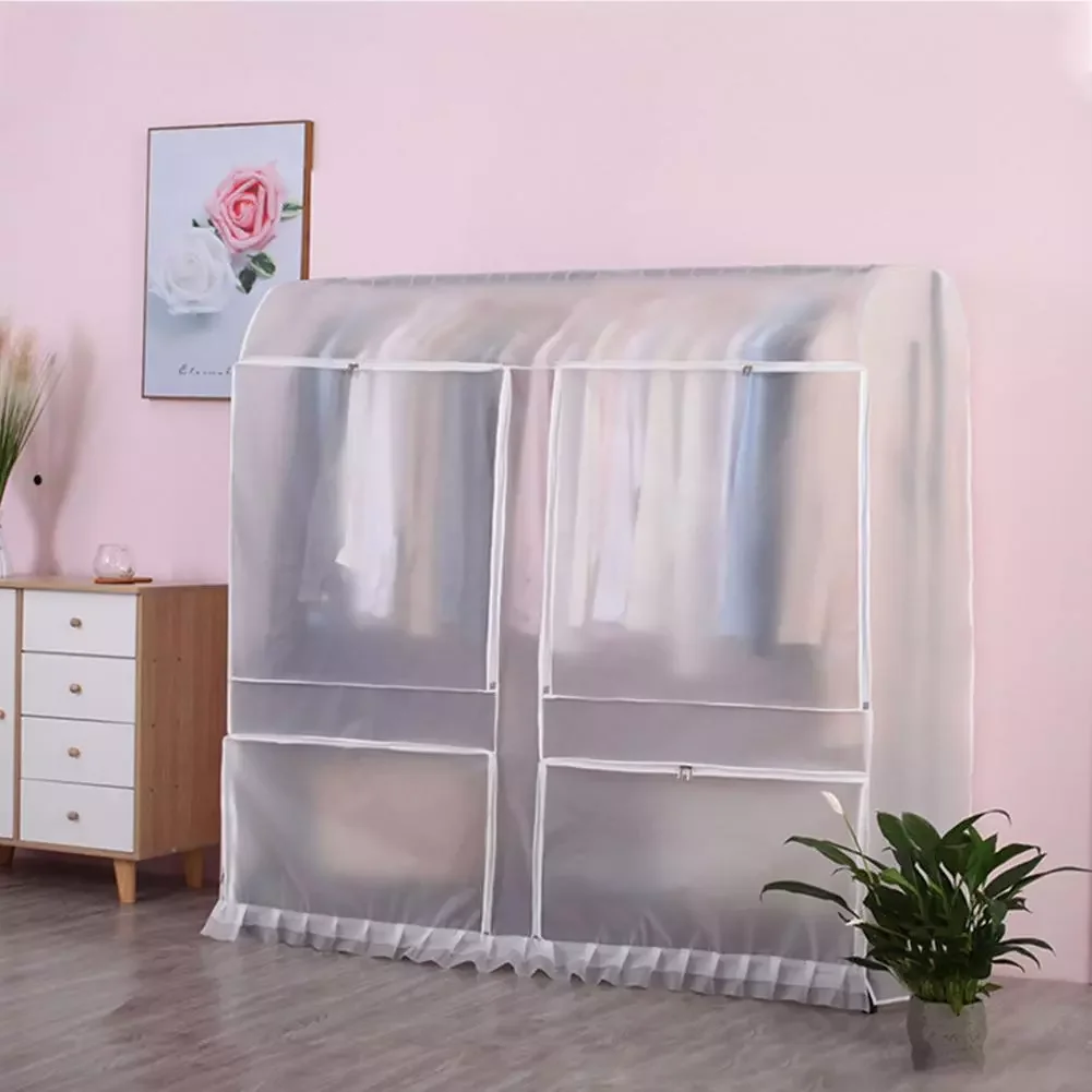 

Enclosed Cover Clothes Rack Drying Rack Dust Cover Cover Garment Rack Dust Cover Clothing Protector Breathable Dust-proof