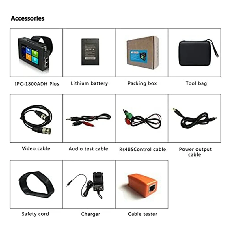 Тестер видеонаблюдения 5 в 1 с поддержкой IP-камер 4 к и аналоговых камер 720P/1080P/3Mp/4Mp/5