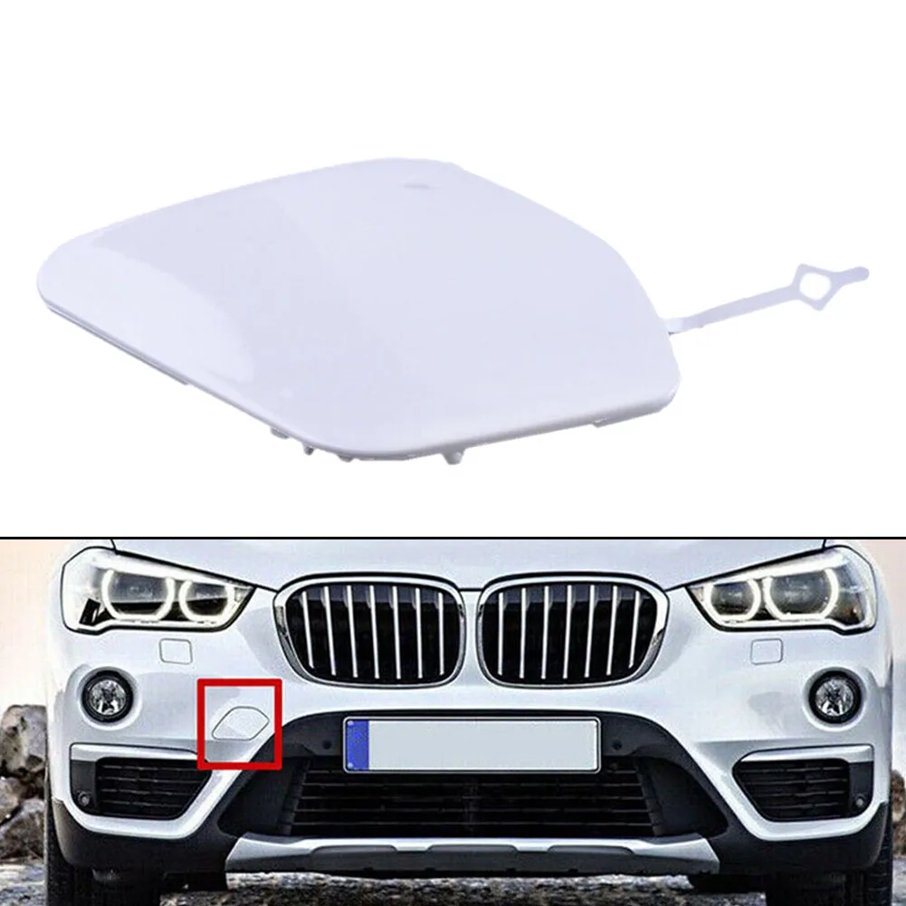 1x белый передний бампер фаркоп крышка для проушины подходит BMW X1 F48 20d 25dx 2016-2019