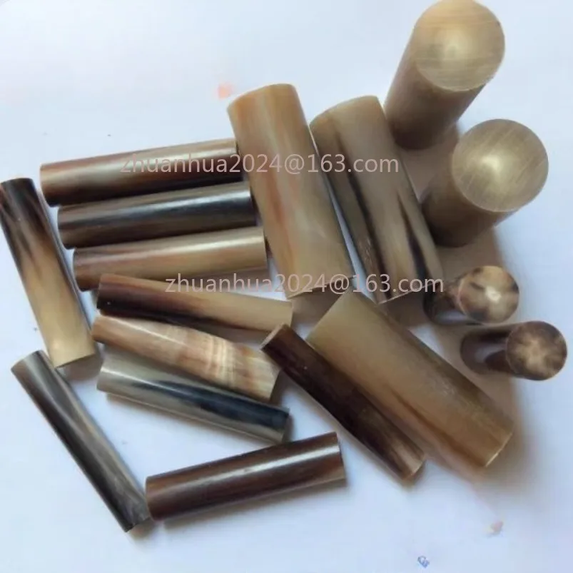 

1 шт., цилиндрическая заготовка из натурального рога яка для ручки ножа, бусины, доски, пальца, сделай сам