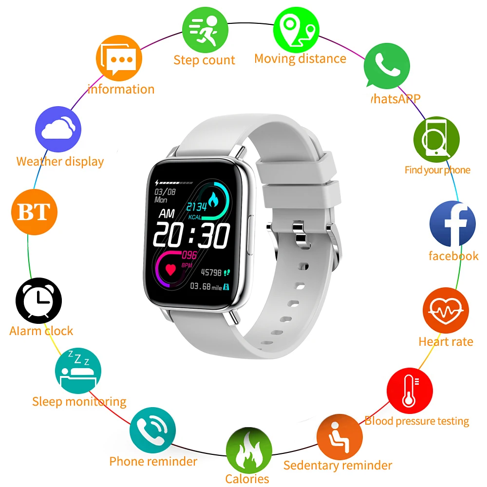 

2022 New Bluetooth Call Smart Watch Women Waterproof Health Fitness Monitor Smartwatch Sport Watch