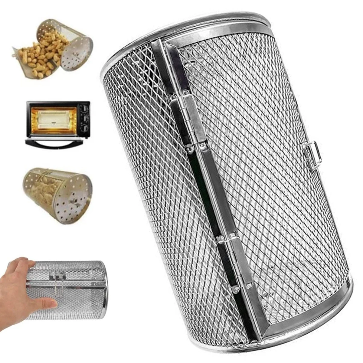 

Новая Корзина для гриля из нержавеющей стали, корзина для гриля, духовки, круглая стойка, корзина, жаропрочный кухонный гриль, жаровня, возду...