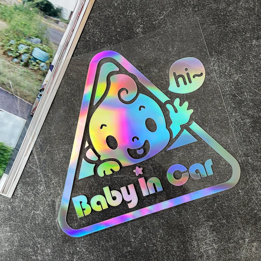 

Автомобильная наклейка «Малыш в машине» ДЕТСКАЯ на борту «Ребенок на борту» Предупреждающая наклейка для безопасности детей Автомобильное окно Светоотражающие водонепроницаемые аксессуары