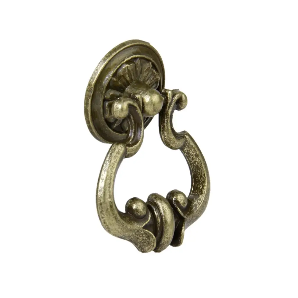 Винтажная латунная дверная ручка выдвижное кольцо для комода ящика шкафа