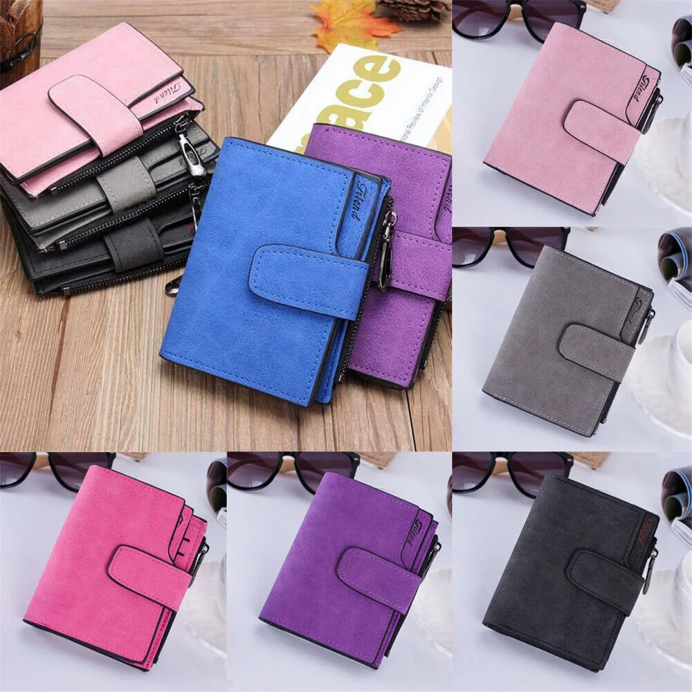 

7 Colors Women's Casual Coin Key Holder Wallets Case Small Retro Purse Mini Bags Zipper Wallets for women luxury