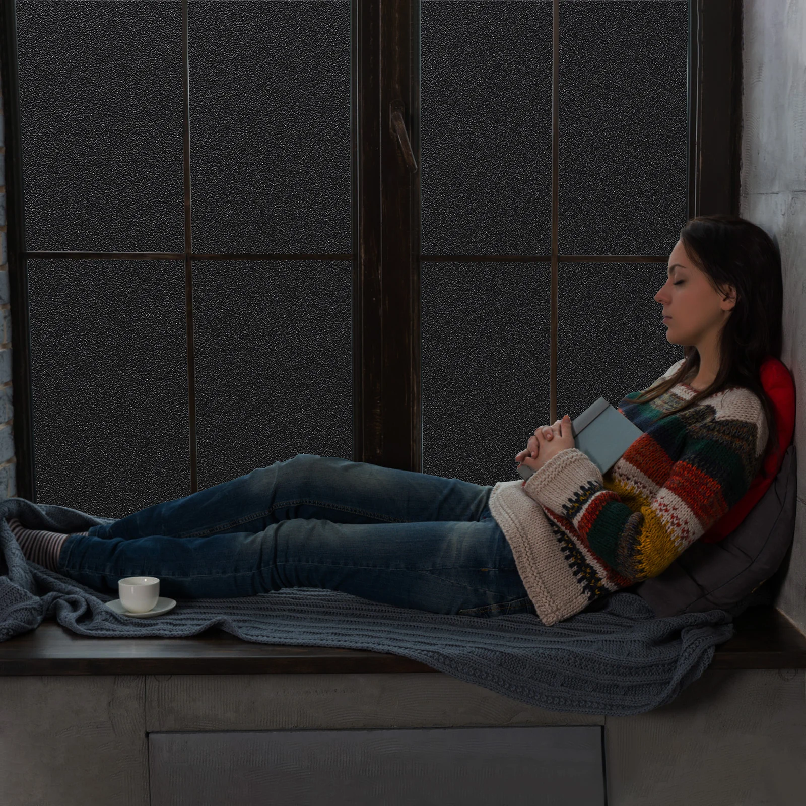 Оконная пленка затемняющая ветром цепляется для конфиденциальности квадратные