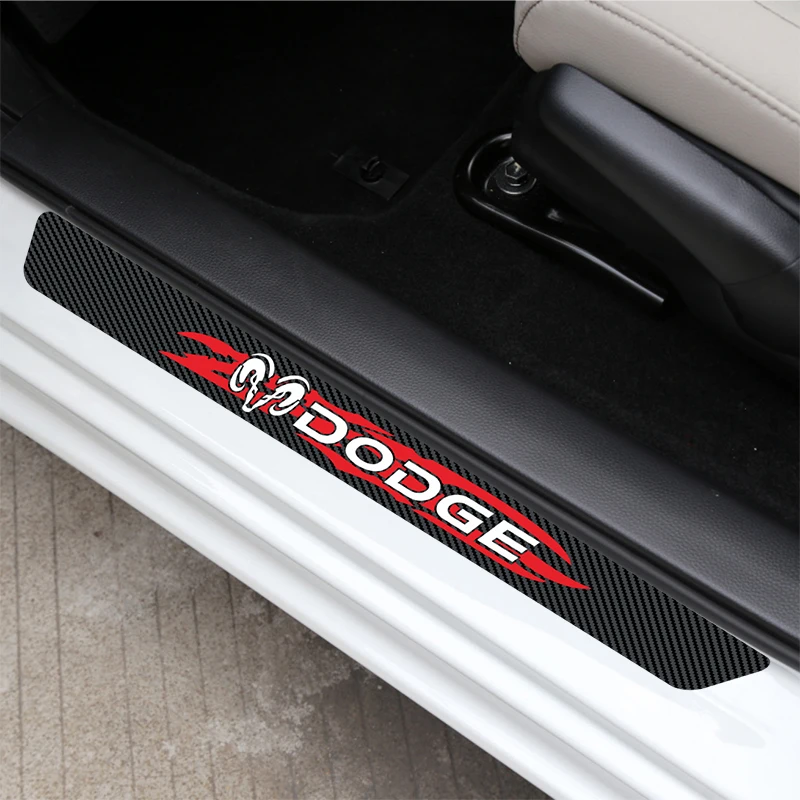 Наклейка порог машины водонепроницаемая Защитная для Dodge Logo Caliber RAM Journey фургон