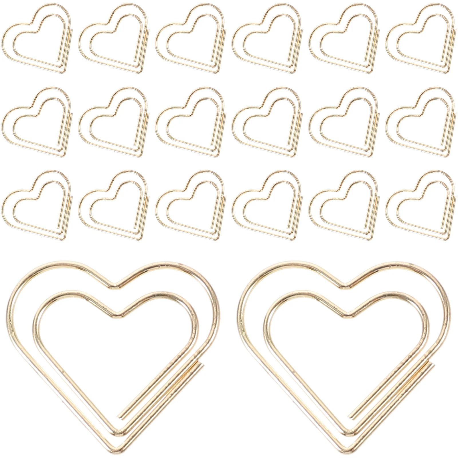 

50 Pcs The Gift Heart Modeling Paper Clip Tiny Clips Decorative Heart-shaped Cute Metal Paperclips Office