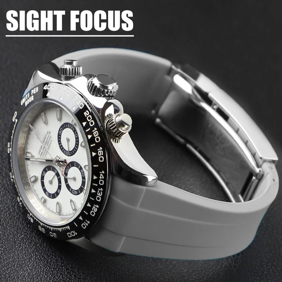 Резиновый ремешок 20 мм для Rolex Yacht Master 2 Cosmograph Daytona Submariner часов Explorer GMT Milgauss Dive