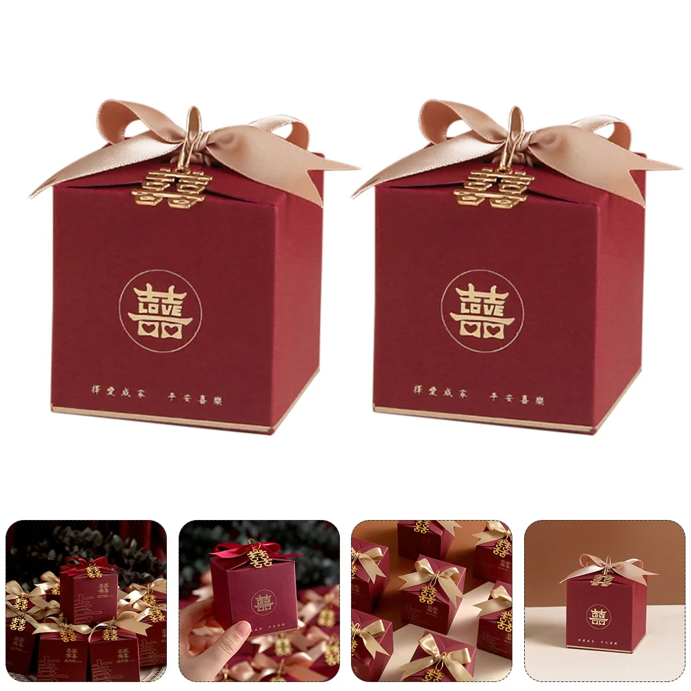 

Wedding Boxes Box Chinese Gift Candy Favor Treat Party Treats Chocolate Red Bridal Decorative Container Weddings Goodie Shower