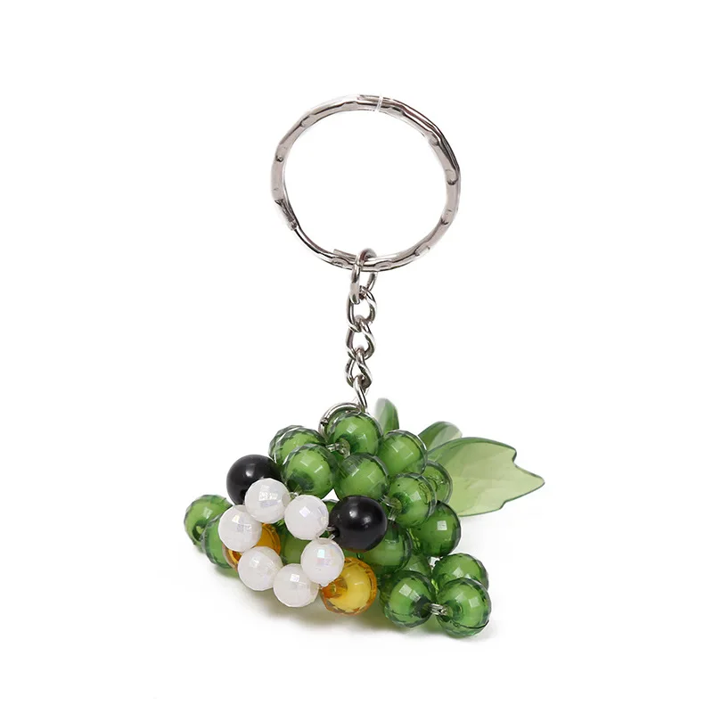 

2022 New Cartoon Keychain Cracked Beads Solid Color Keychain Car Mobile Phone Pendant Hand Beading Braided Keychain Bag Jewelry