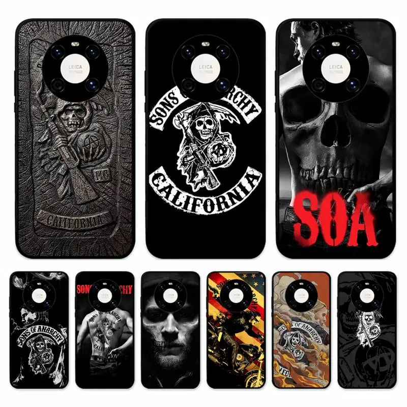 

American TV Sons of Anarchy Phone Case for Huawei Mate 20 10 9 40 30 lite pro X Nova 2 3i 7se