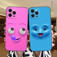 3d funny face phone case for iphone 13 12 pro xs max mini xr x 10 7plus 7 8 plus soft tpu for iphone 11 pro max cover funda bags