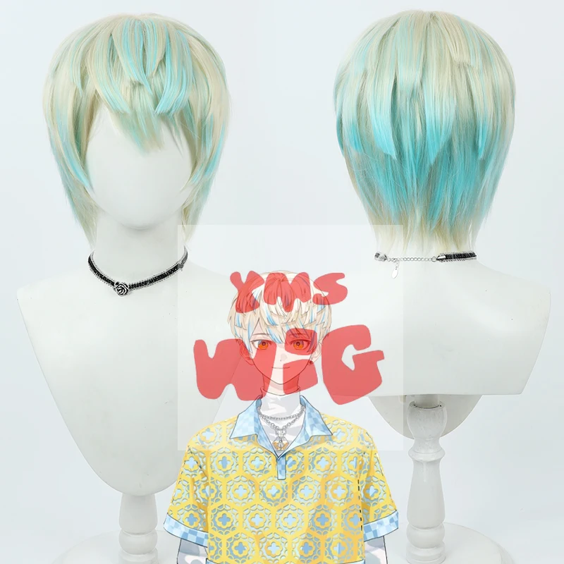 Аниме Vtuber Nijisanji Hibachi Mana парик для косплея термостойкие синтетические волосы