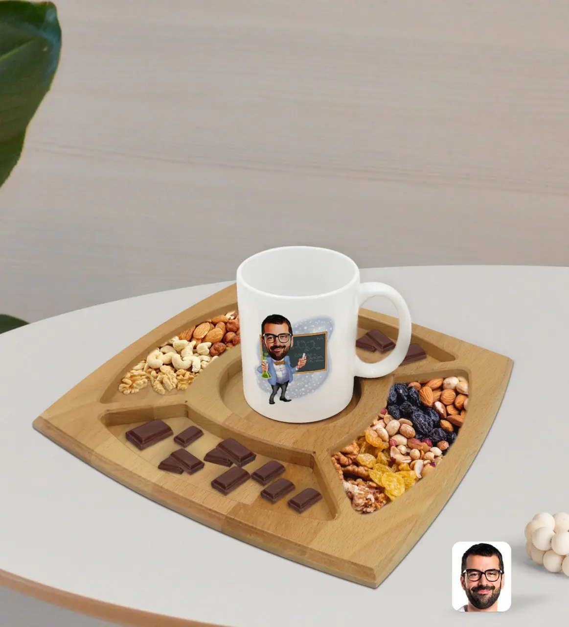 

Персонализированная белая кружка для преподавателя химической промышленности для мужчин, 4 предмета