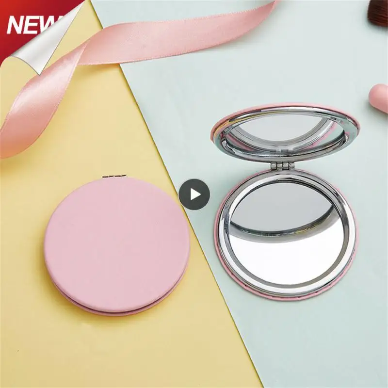 Складное мини-простое косметическое зеркало практичное с гальваническим