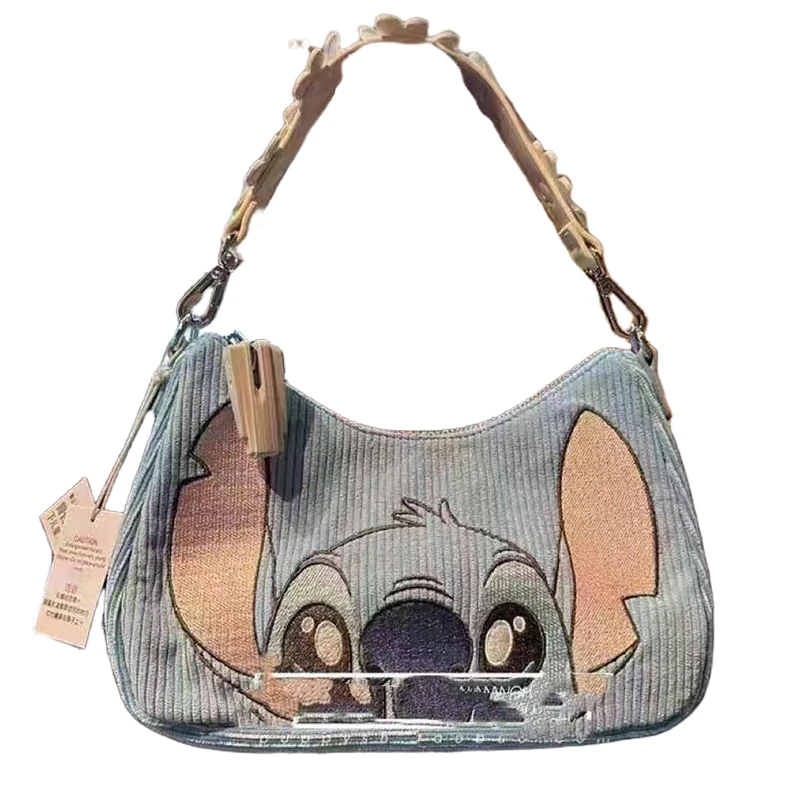 ścieg torba na ramię Disney torebka Cartoon sztruksowa pod pachami kobiety Anime małe kopertówki torby typu crossbody dżinsy dziewczyny prezent