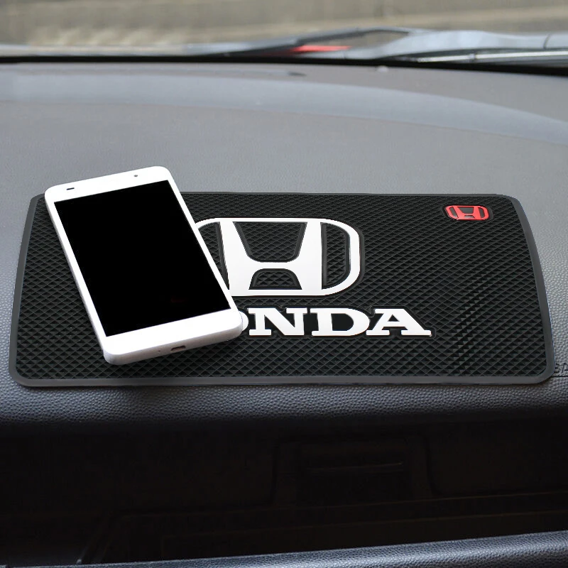 

Car Badge Dashboard Non-Slip Mat Cell Phone Holder Silicone Pad For Honda Mugen Power Civic Accord CRV Hrv Jazz Fit Odyssey dio