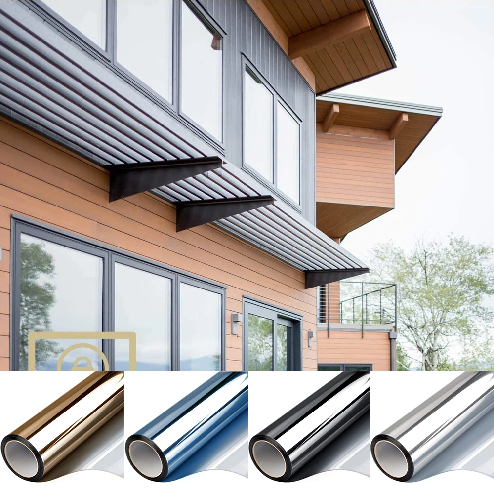 

Multi-size One Way Mirror Window Film Privacy Solar Self Adhesive Film Heat Control Reflective Glass Vinyl Sun Block Window Tint