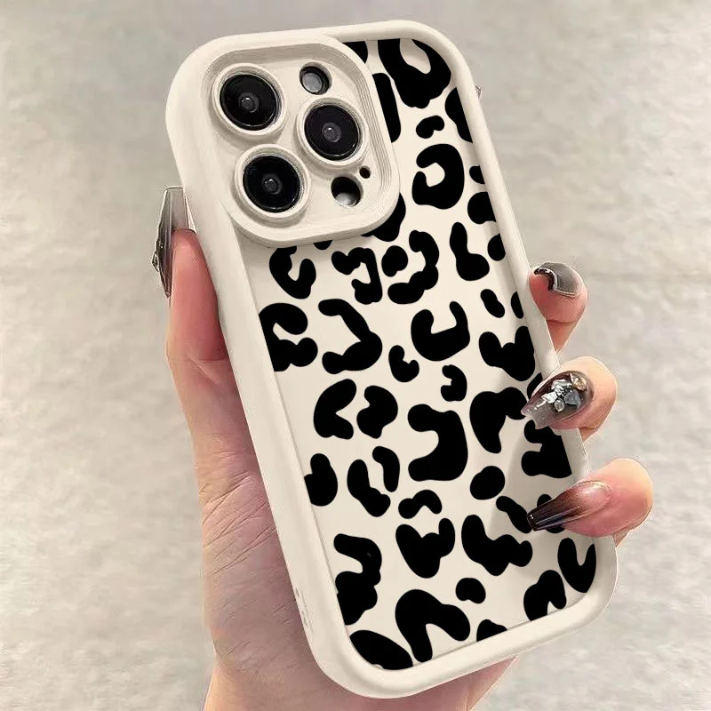 Black Leopard Print Retro Phone Case For OPPO Reno 2 3 4 5 6 7 7Z 8 8T 10 11 11F 12 12F Pro Plus 4G 5G Soft TPU Back Cover (art.: 3920ca4a06eb5) - 3920ca4a06eb5