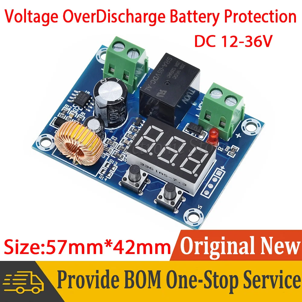 

XH-M609 DC 12V-36V Charger Module Voltage OverDischarge Battery Protection Precise Undervoltage Protection Module Board