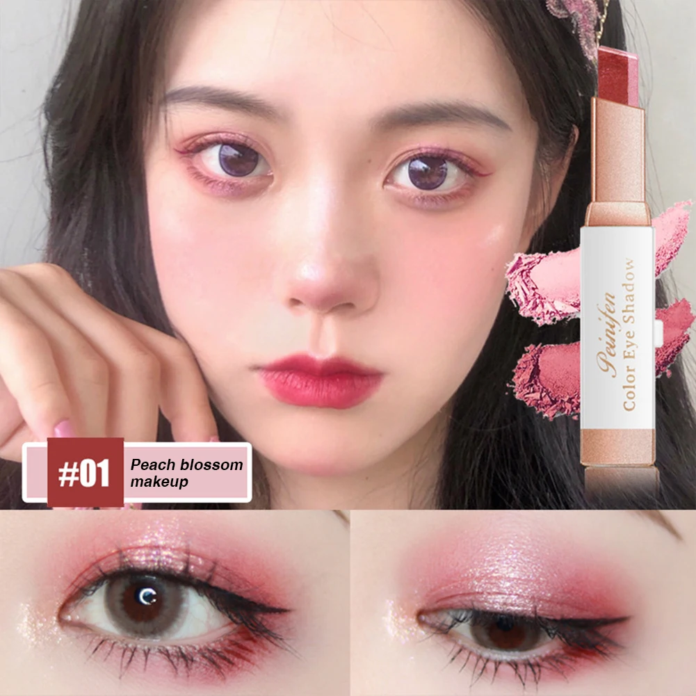 

Double Color Glitter Eyeshadow Stick Matte Eyeshadow Cosmetics Waterproof Bicolor Glitter Shimmer Cosmetics Beauty Makeup Tool