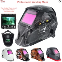 professional welding helmet 10065mm 1111 4 sensors grinding din 34 13 mma mig tig en379 solar auto darkening welding mask
