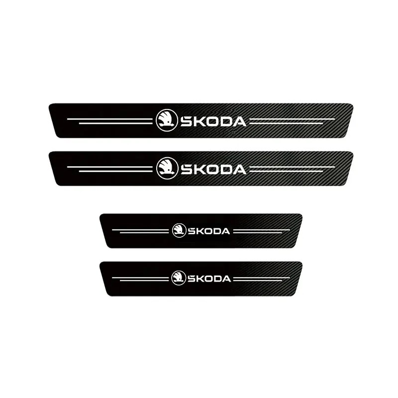 

Углеродное волокно, защита порога, кожаные виниловые наклейки для нового Skoda Octavia Kodiaq Fabia Superb Karoq Yeti Rapid Mk3 Vrs A4 A6