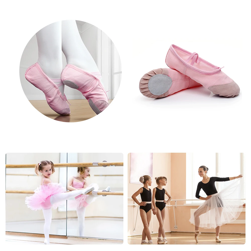 Ballet Shoes Girl Kids Dance Slippers Professional Canvas Soft Sole Ballet Dancing Girls Women Ballet Yoga Gym Dancer Shoes