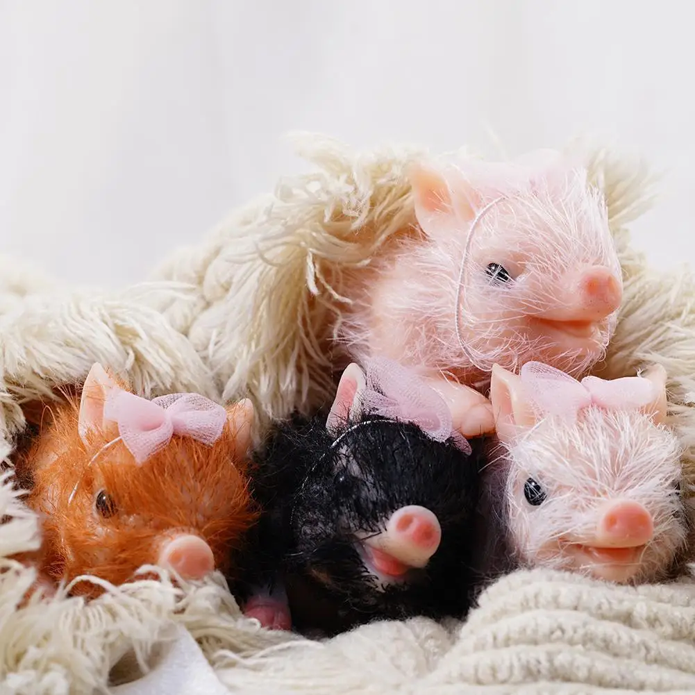 Мягкая силиконовая кукла в виде свиньи 5 дюймов реалистичные куклы-реборн
