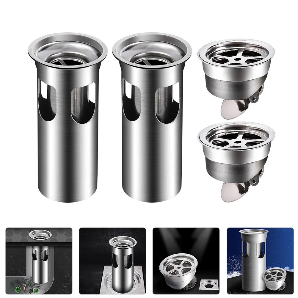 

4pcs High Efficient Reliable Bathroom Drain Filter Floor Drain for Dorm Restaurant