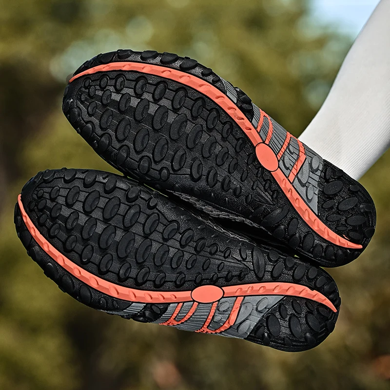 JIEMIAO High Quality Summer Outdoor Hiking Shoes Genuine Leather Breathable Elastic Quick-dry Man Mountain Trekking Sneakers