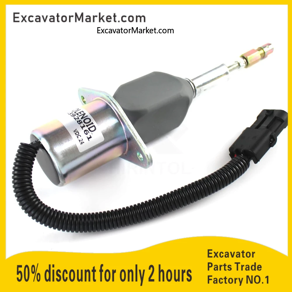 Соленоид отключения подачи топлива 24 В 3928161 SA-4293-24 Для экскаватора Cummins 6CTA 8 3 л Hyundai