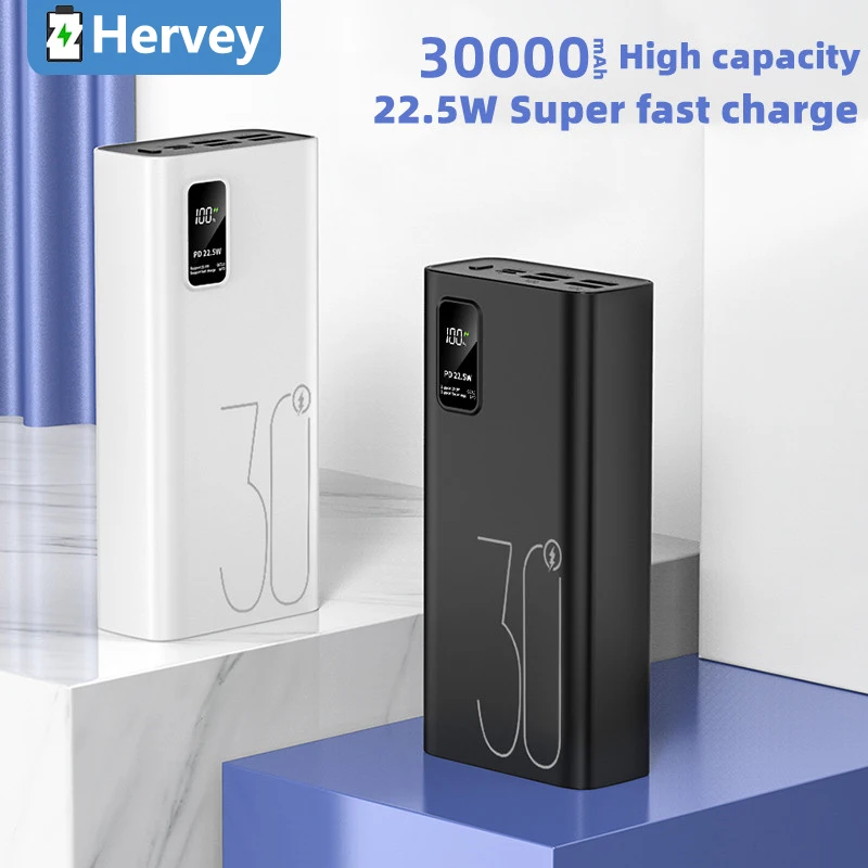 Power Bank 30000 мАч Портативный 22 5 Вт Супер быстрая зарядка Powerbank Цифровой дисплей