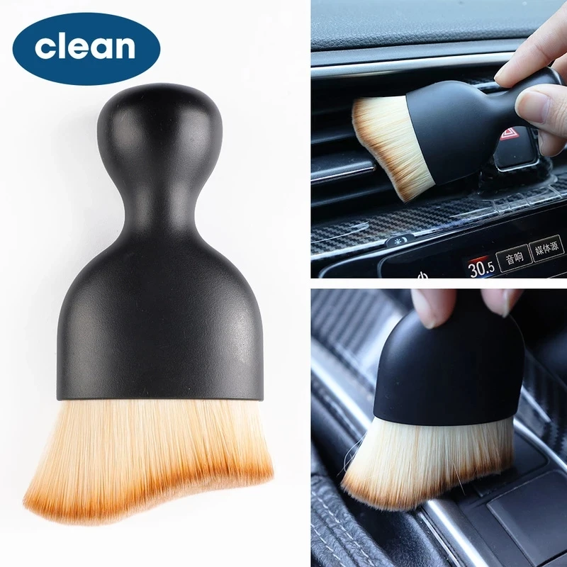 

3Pcs Car Curved Brushes Washing Soft Brush for Car Interiors Homes Offices Exterior Cleaning Detail Tools Auto Accessories